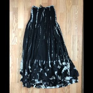 Tie dye dress strapless dress S/M